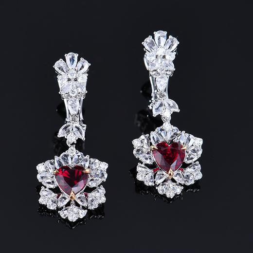 1.95ct 5.92g 红宝石耳钉 商品图4