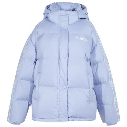 三彩冬季新款字母印花羽绒服白鸭绒蓄热外套保暖宽松立领女M 商品图4