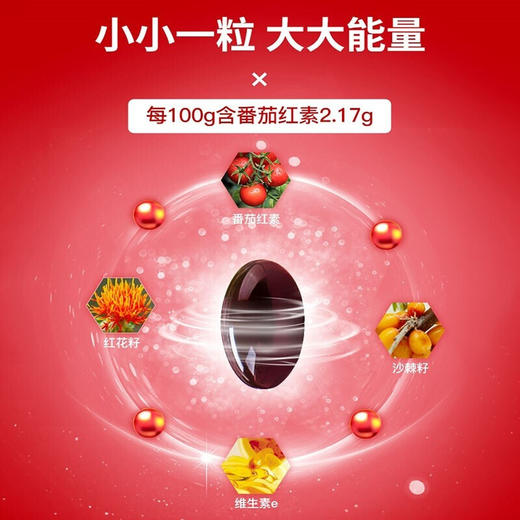 中粮屯河 番茄红素软胶囊 新疆番茄产区 天然番茄红素复配沙棘籽油  特制瓶.30粒*4瓶 礼盒装 商品图3