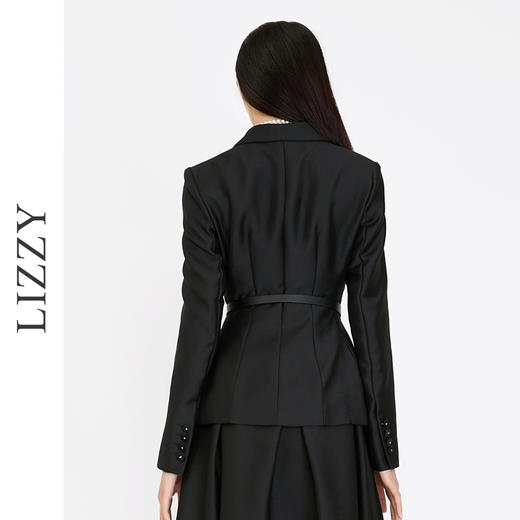 LIZZY早秋收腰优雅时尚西装外套西服上衣（配腰带）8089 商品图3