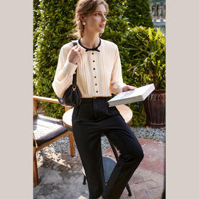 
欧芮儿雪纺衬衫女秋季2024年新款通勤气质蝴蝶结别致漂亮长袖衬衣