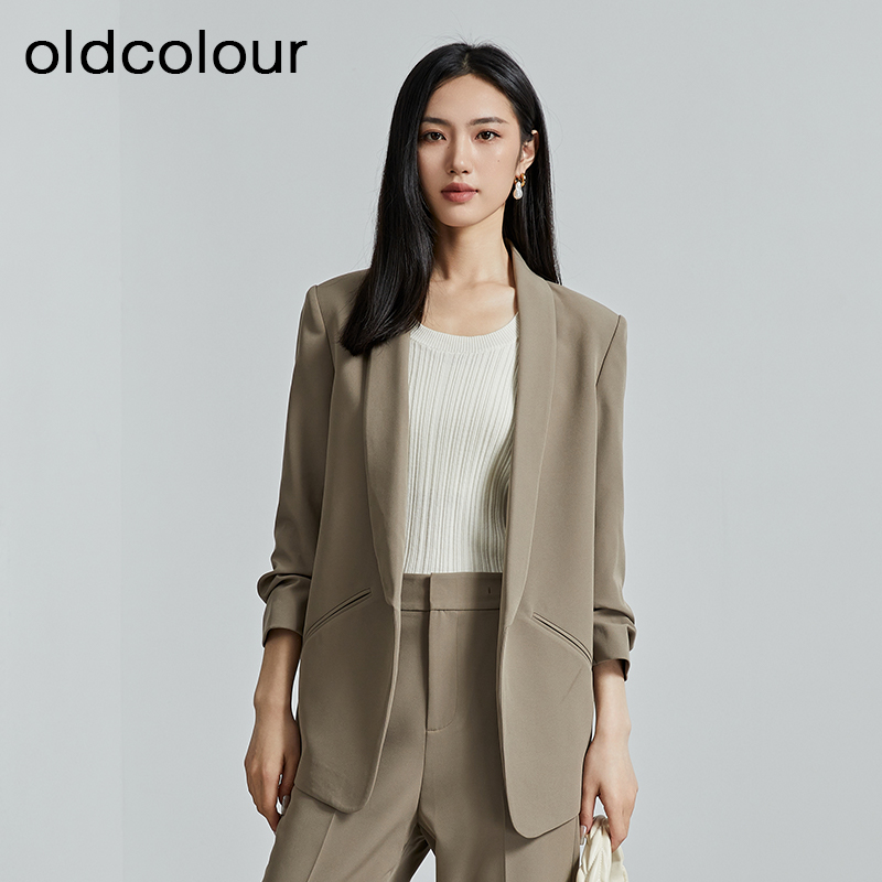 oldcolour秋季新款法式西服外套女通勤高端西装P320410A1
