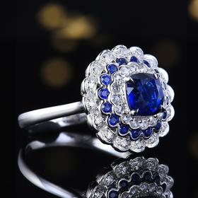 1.18ct 3.78g 蓝宝石戒指