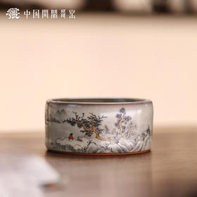 问鼎哥窑照月杯（山水人家）