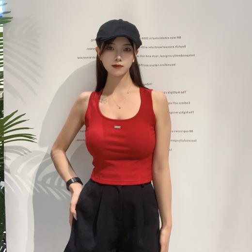 MZ净色金属小标打底背心40715（黑白红） 夏季 943020820321 商品图0