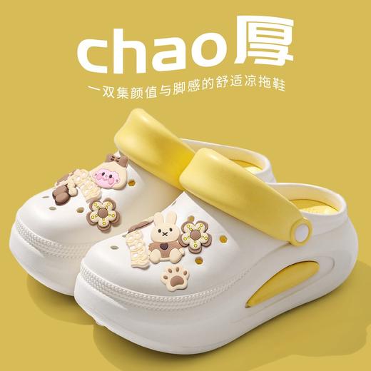 洞洞鞋女款2024新款外穿海边沙滩防滑情侣网红同款踩屎感凉拖女夏 商品图0