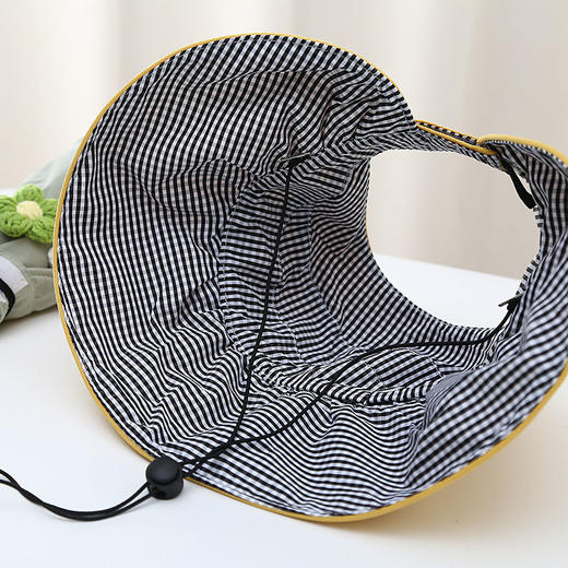 儿童帽子夏季女童空顶宝宝亲子出游大檐遮阳帽沙滩休闲洋气太阳帽 商品图3