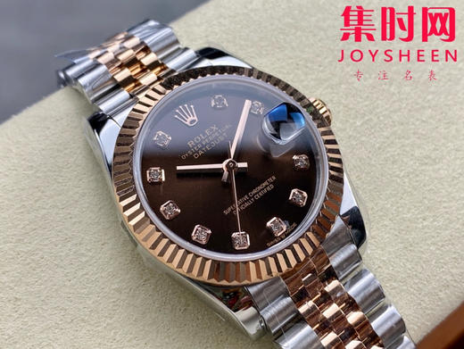 劳力士日志型31系列 女士腕表 咖啡钻面
机芯：搭载改Cal.2236 商品图1