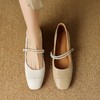 【预售5天】新款牛皮浅口单鞋女方头韩版时髦珍珠链条玛丽珍鞋通勤方跟鞋WC&M2645 商品缩略图2