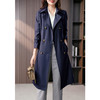 87394原形高级感风衣女2024秋季新款设计感西装领双排扣收腰大衣外套 商品缩略图4