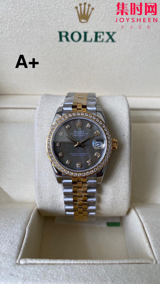 【钻圈款】劳力士日志型31系列 女士腕表 黑贝母面
机芯：搭载改Cal.2236 商品图0