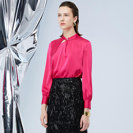 EITIE爱特爱秋季新款修身气质显瘦小上衣女7513213 商品图2