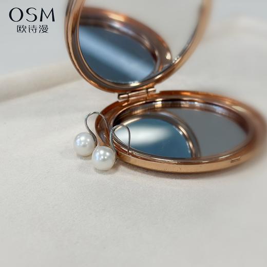 欧诗漫珍珠耳钉S925银淡水高跟鞋耳钩百搭简约高贵耳环 商品图1