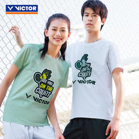 VICTOR威克多 新款羽毛球服 男女款速干衣训练系列针织运动短袖T恤T-45016