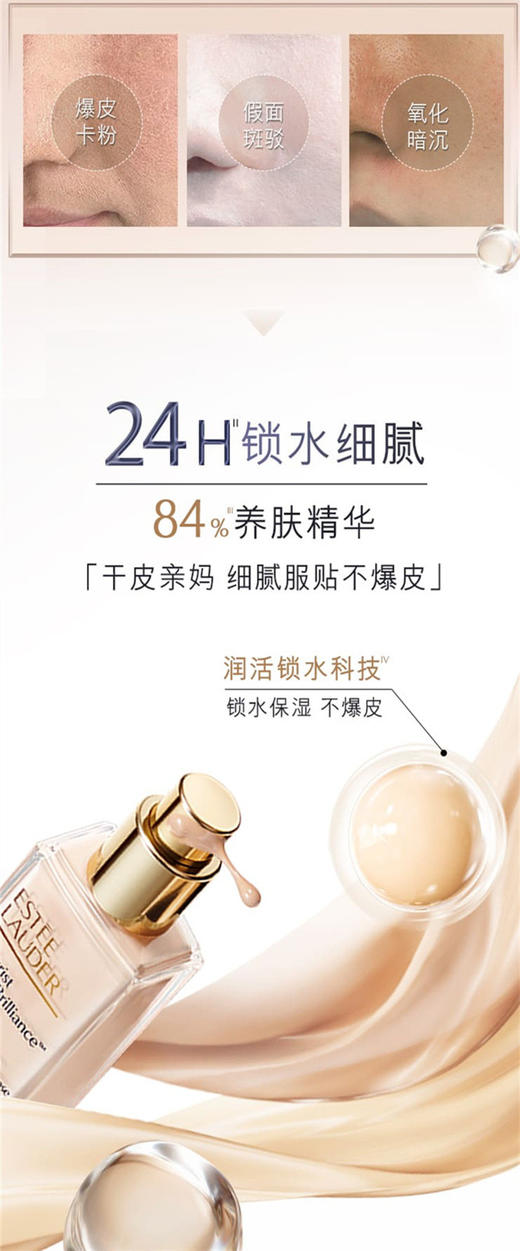 887167555655	雅诗兰黛EsteeLauder	雅诗兰黛第三代沁水养肤粉底液 干皮救星秋冬保湿遮瑕奶油肌 商品图2
