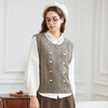 Famecoco花朵刺绣针织背心马甲叠穿女冬FAB8CA042 商品缩略图3