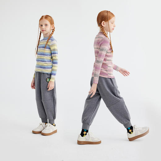 【冬日浪漫】亲子款大弹力半高领百搭炫彩针织衫PQMY2328 商品图1