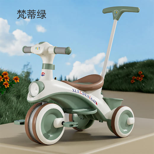 【骑着三轮车 探索大世界~】儿童三轮车脚踏车 自行车童车脚蹬玩具车 宝宝幼儿女男孩滑行遛娃车 10个月-8岁 一辆多功能三轮车就能搞定-QQ 商品图11