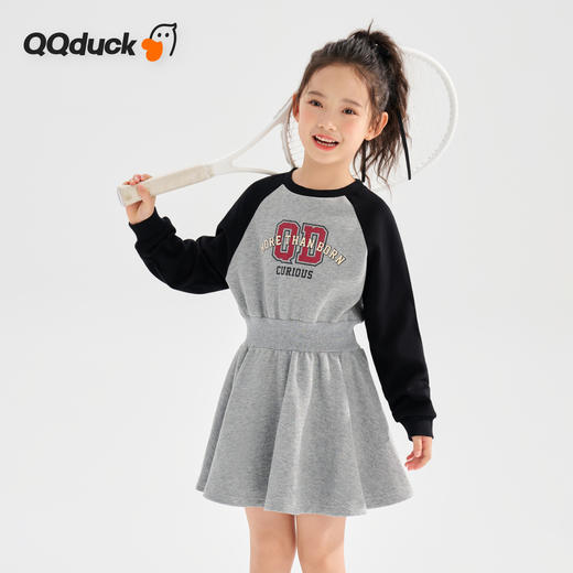 【清仓捡漏】【130-165】【可可鸭】女童春秋长袖纯棉连衣裙收腰中裙 商品图7