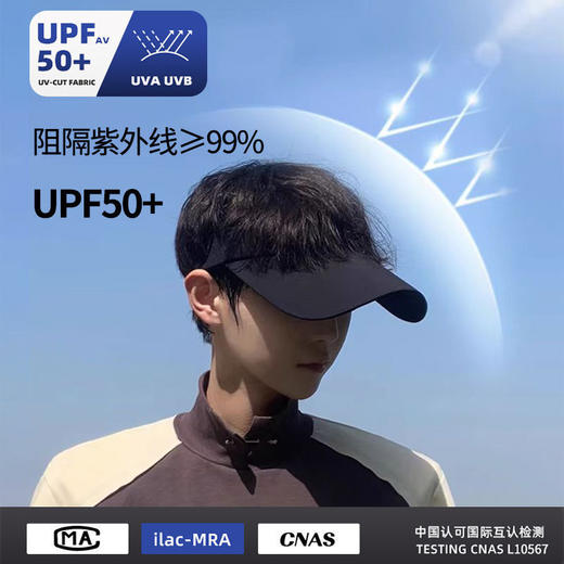 遮阳帽防紫外线户外跑步室外太阳帽透气夏季帽夏款帽子百搭潮流款 商品图2