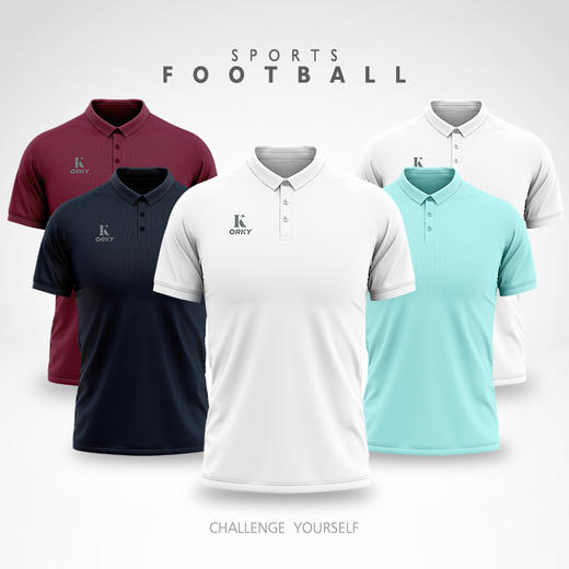 orky沃恺 POLO衫男女运动夏季定制翻领工作服队服教练儿童短袖T恤 商品图3