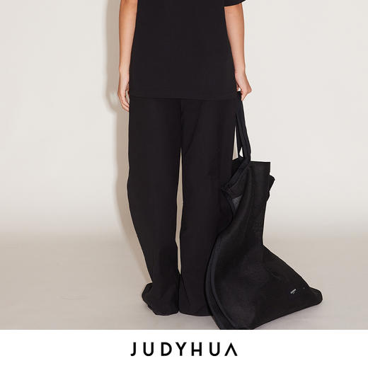 JUDYHUA 松紧抽绳弧形长裤 商品图4