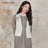 Famecoco范可儿马夹纯色针织设计感花边外穿马甲通勤女装秋FAB6CA004 商品缩略图0