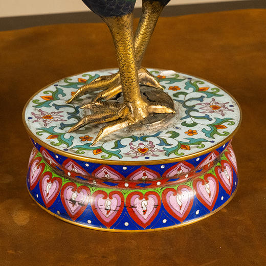 清 铜胎掐丝珐琅锦鸡（一对） 商品图2