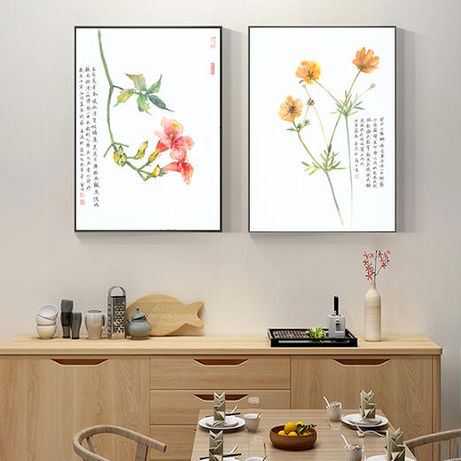 小林漫画  客厅装饰艺术/沙发背景墙/挂画  实木画框 商品图2