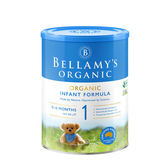澳洲贝拉米有机配方奶粉1段  900克 商品图0