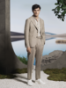 Stylbiella 「Cucinelli风格」澳洲美丽诺羊毛绒感360克重米色鸟眼纹全麻衬西装套装 商品缩略图0