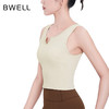 BWELL小V领华夫格一体杯运动背心BWB0123 商品缩略图0