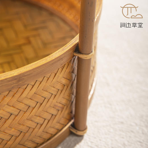 手工竹编容水竹正圆提盒提篮 商品图3