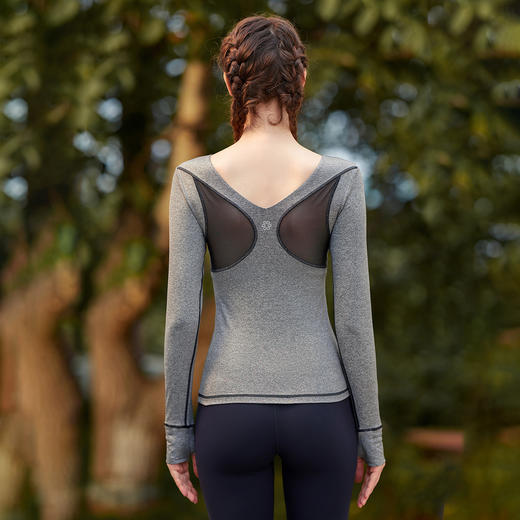 F06370凡圣瑜伽塑型美体瑜珈服长袖T恤 商品图6