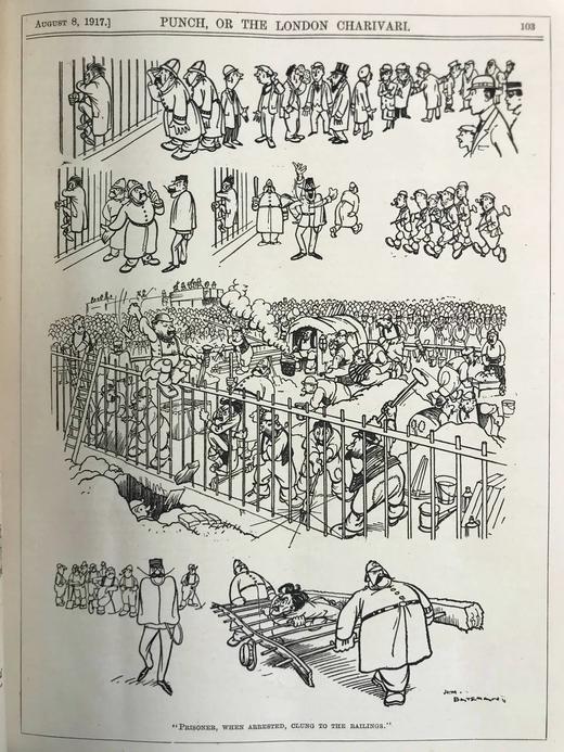 1917年7-12月 英国讽刺漫画杂志《笨拙》 数百幅插图 漆布精装16开 商品图8