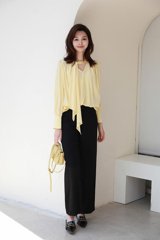 火桐hooton压褶飘带衬衫3627 商品图0