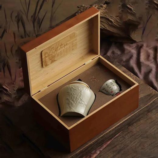 竹石图【竹盒.单瓷罐+1杯】100元1套.整箱9套 商品图2