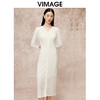 VIMAGE纬漫纪气质镂空修身显瘦钩花两件套连衣裙秋季新款V2207816 商品缩略图4