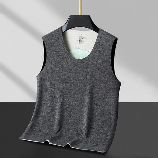 【新款DWP】大依优型大码男装背心山羊绒桑蚕丝无痕保暖内衣坎肩男士加肥加大肥佬胖子 商品图7