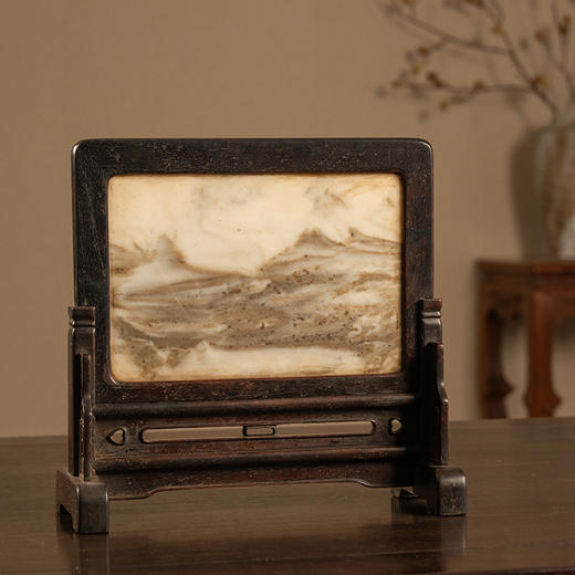 清 紫檀镶云石砚屏 商品图4