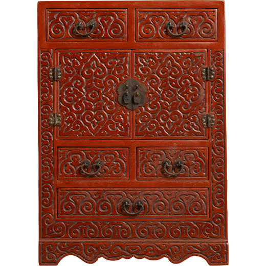 民国 剔犀云纹百宝箱 商品图5