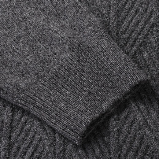 【绵羊毛】【新款DWP】大依优型大码羊毛衫针织衫立领加肥加大毛衣大号胖子宽松毛衫男装上衣打底 商品图2