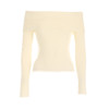 VIMAGE纬漫纪时尚性感露肩一字领修身长袖针织衫秋季新款V2201820 商品缩略图5