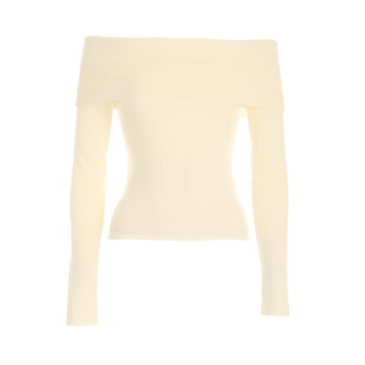 VIMAGE纬漫纪时尚性感露肩一字领修身长袖针织衫秋季新款V2201820 商品图5