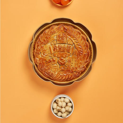 金九月饼六黄白莲蓉蛋黄手工大月饼 广式中秋月饼团购礼盒装1000g 六黄白莲蓉 1000g 1个装 商品图4