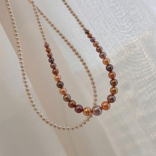 甄珠贝【城堡】幻彩珍珠塔链 天然无核淡水珍珠3-9mm 正圆基本无暇 商品图9