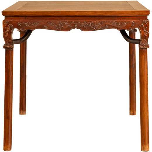 二十世纪 黄花梨螭龙纹霸王枨展腿方桌 商品图5