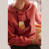 欧芮儿法式连帽卫衣女2024秋季新款宽松休闲设计感潮ins红色上衣 商品缩略图3