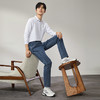 【含桑蚕丝】柒牌弹力直筒牛仔裤男2024秋季新款时尚休闲男士长裤	127H71400 商品缩略图3