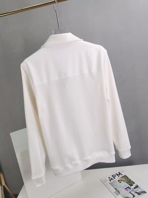 金属三角标 2024秋季新款 胸前贴布口袋 拼接半拉链翻领卫衣 Z-11895 商品图7